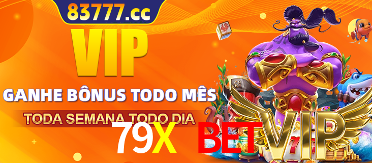 Banner promocional do 79X BET oferecendo 100% de recompensas adicionais contínuas para quem fizer o login diário (Daily sign-in), com um mascote de coelho.