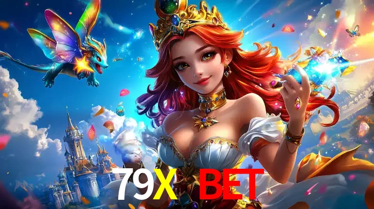 A princesa de um reino de fantasia mágico, com seu pequeno dragão, apresentando um mundo de prêmios encantados nos jogos de caça-níqueis do cassino 79X BET.